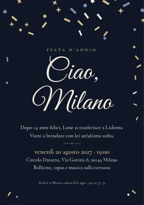 Festa d'addio — ciao ciao
