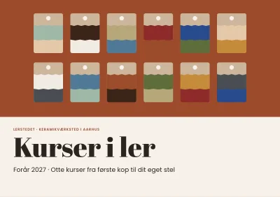 Kursuskatalog for keramikværksted – 16 sider