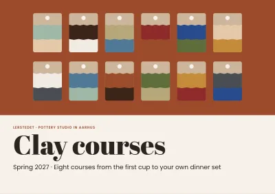 Course catalogue for a pottery studio – 16 pages