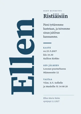 Kastejuhla Ærøllä — kutsu