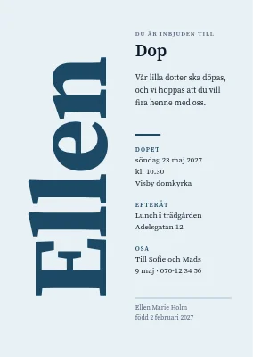 Dop på Ærø — inbjudan
