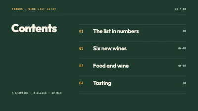 Page 2 of Wine list — new wines team briefing