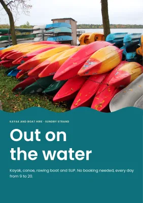Brochure for kayak and boat hire – 8 pages