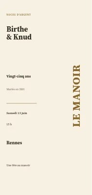 Noces d'argent au manoir — Birthe et Knud, Faaborg