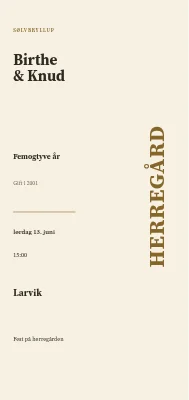 Sølvbryllup på herregården — Birthe og Knud, Faaborg