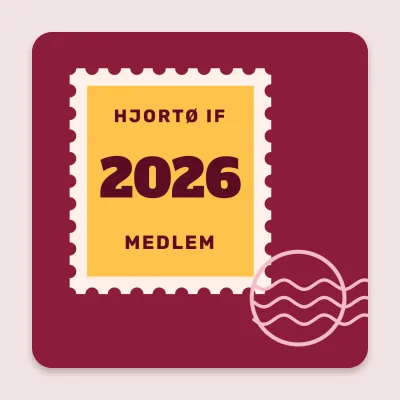 Klubmedlem 2026 som frimærke