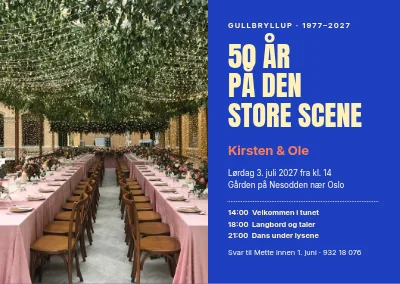 Gullbryllup — 50 år på hovedscenen