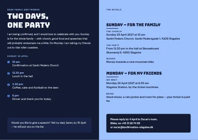 Page 2 of Confirmation and Blue Monday