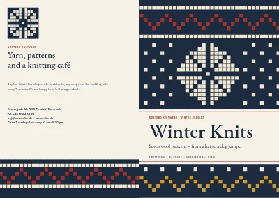 Cover of Pattern booklet for a knitwear designer – 24 pages