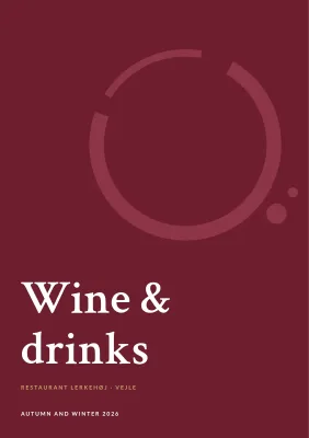 Wine and drinks list for a restaurant – 8 pages