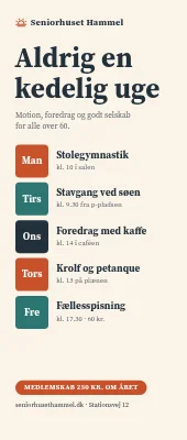 Roll-up til seniorforening — ugens program
