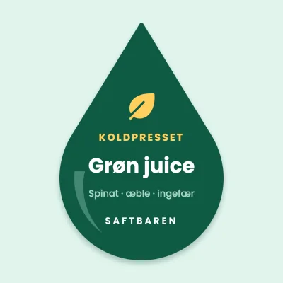 Grøn juice-dråben