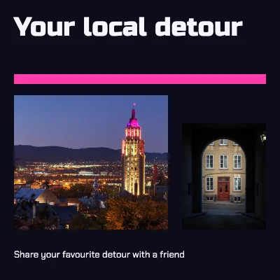 Your local detour · neon diptych