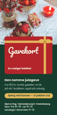 Dørplakat til butik — giv et gavekort i julegave