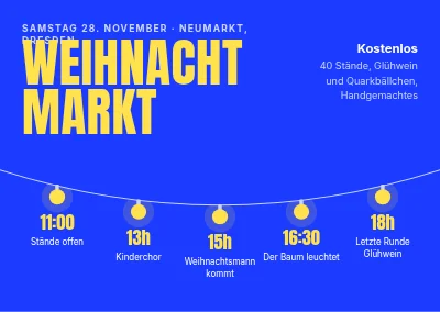 Weihnachtsmarkt — das Tagesprogramm