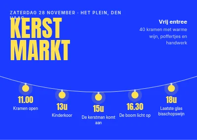 Kerstmarkt — het programma van de dag