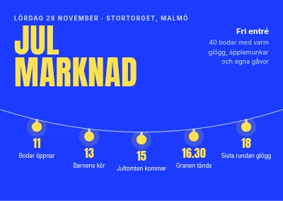 Julmarknad — dagens program