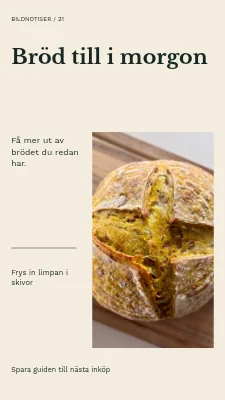 Sida 1 av Bröd för morgondagen · Magasinsuppslag