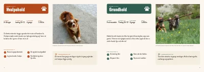 Side 4–5 af Holdkatalog for hundeskole – 12 sider