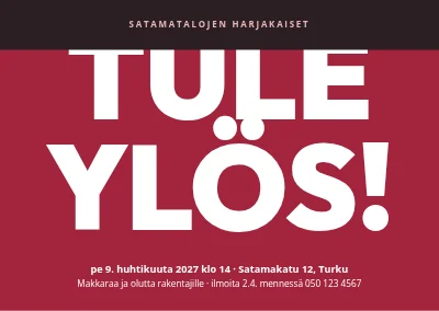 Harjannostajaiset — iso teksti