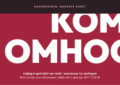 Hoogste puntfeest — grote letters