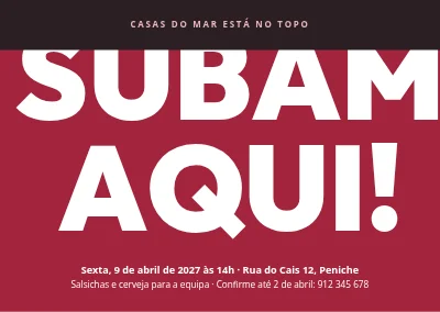 Festa da cumeeira — letras grandes