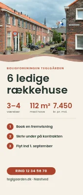 Roll-up til boligforening — ledige rækkehuse