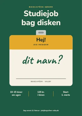 Studiejob i boghandel i Valby