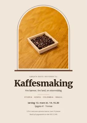 Kaffesmaking i Helsingør — buet vindu