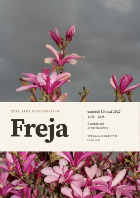 Fête de non-confirmation — magnolia avec une bande avoine