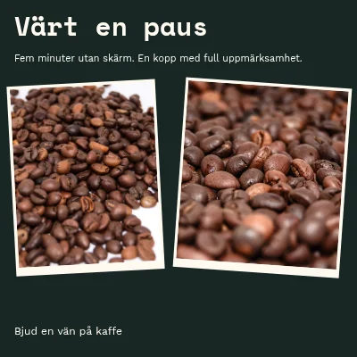 Värt en paus · Tre fotografier
