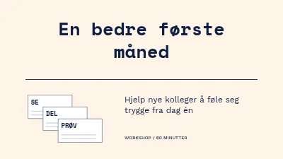 Side 1 av En bedre første måned