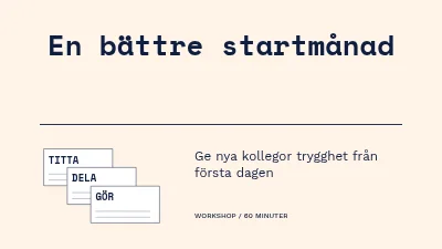 Sida 1 av En bättre första månad