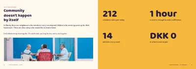 Seiten 2–3 von Volunteer recruitment booklet for an association – 12 pages