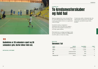 Side 32–33 af Årsskrift for idrætsforening – 96 sider