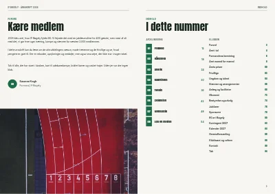 Side 2–3 af Årsskrift for idrætsforening – 96 sider