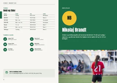 Side 16–17 af Årsskrift for idrætsforening – 96 sider