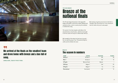 Seiten 20–21 von Yearbook for a sports club – 96 pages