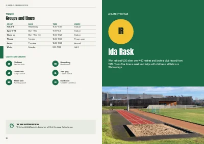 Seiten 28–29 von Yearbook for a sports club – 96 pages
