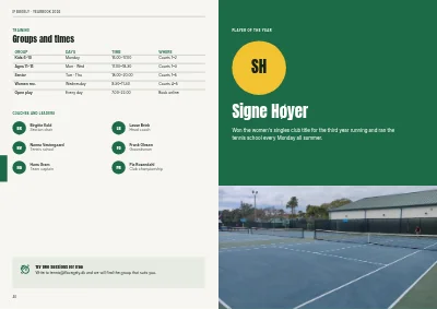 Seiten 40–41 von Yearbook for a sports club – 96 pages