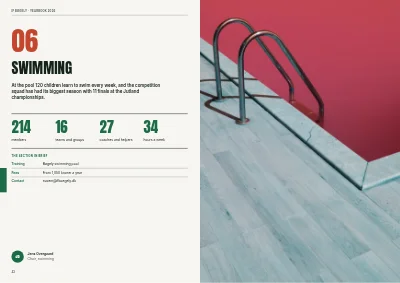 Seiten 42–43 von Yearbook for a sports club – 96 pages