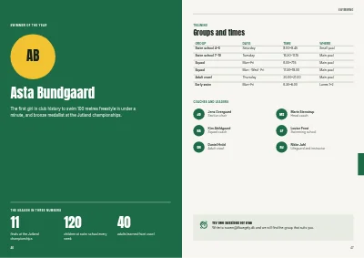 Seiten 46–47 von Yearbook for a sports club – 96 pages