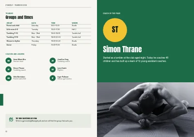 Seiten 52–53 von Yearbook for a sports club – 96 pages