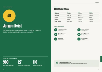 Seiten 58–59 von Yearbook for a sports club – 96 pages
