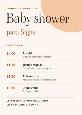 Baby shower — el programa de la tarde