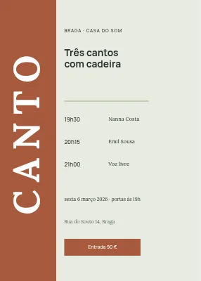 Noite de cantautores em Fredericia