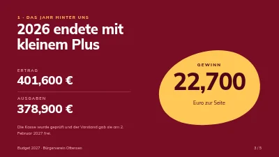 Seite 3 von Budgetprüfung — Anwohnerverein