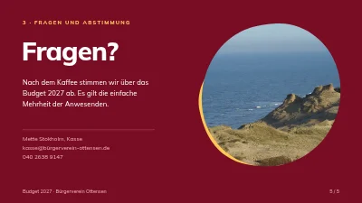 Seite 5 von Budgetprüfung — Anwohnerverein