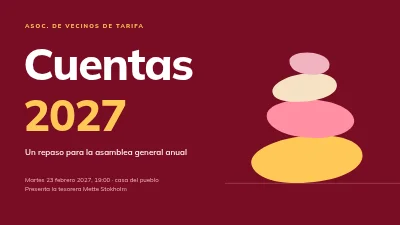 Revisión del presupuesto — asociación de vecinos