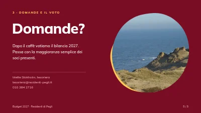 Pagina 5 di Revisione del budget — associazione dei residenti